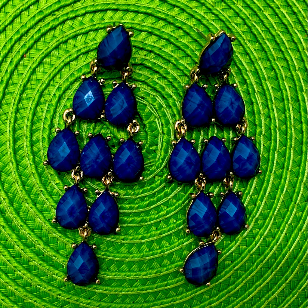 Nwt Amrita Singh Blue/Gold Phillipa Drop Earrings